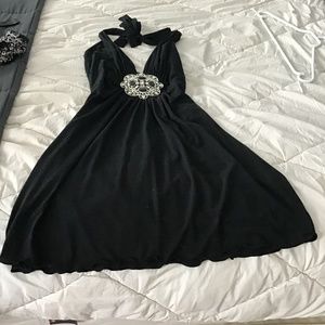 Cocktail halter dress by Tina Knowles